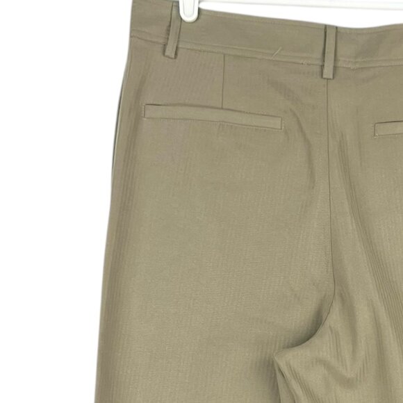 Express x Rachel Zoe Men Striped Green Stretch Pant 32x32 Flat Slim Straight Leg - Picture 6 of 11